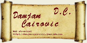Damjan Čairović vizit kartica